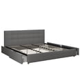 thumbnail image 6 of DHP Rose Tufted Upholstered Storage Bed Frame, King, Gray Linen, 6 of 25