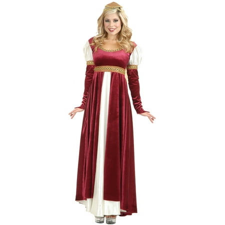 Women's Lady Of Camelot Renaissance Wine Dress Plus Size 1X-Large 14-16