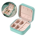 thumbnail image 4 of Organizador de joyas Sunnimix Azul Impermeable de Cuero, 4 of 6