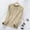 Khaki, variant on Women's Fleece Pajamas Tops Long Sleeve Thermal Pullover Winter Warm Crewneck Shirts Soft Fuzzy Loungewear