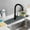 Black, variant on Sink Splash Guard Mat, Faucet Drip Catcher, Water Absorbent PVC Counter Protector for Kitchen Bathroom Sink, 1 Count