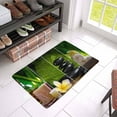thumbnail image 3 of MKHERT Spa Decor Collection Candle Bamboo Flowers and Zen Basalt Stone Doormat Rug Home Decor Floor Mat Bath Mat 23.6x15.7 inch, 3 of 3