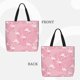 thumbnail image 2 of Easygdp Pink Flamingos and Flowers Bolsa Tote para Mujer, Bolso de Hombro para Trabajo, Playa, Viajes, Compras y Supermercado, 2 of 7