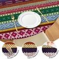 thumbnail image 4 of Elastic Edge Round Table Cover in Floral Boho Print, 44 Inch Fits 38-42 Inch Tables Durable, 4 of 7