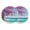 LightBLue, variant on Summer Beach Round 13 Inch Placemats Set of 2, Pink Tree Blue Coastal Ocean Natural Scenery HeatResistant Non Slip Place Mats for Dining Table, Wipeable Braided Kitchen Table Mats for Housewarming