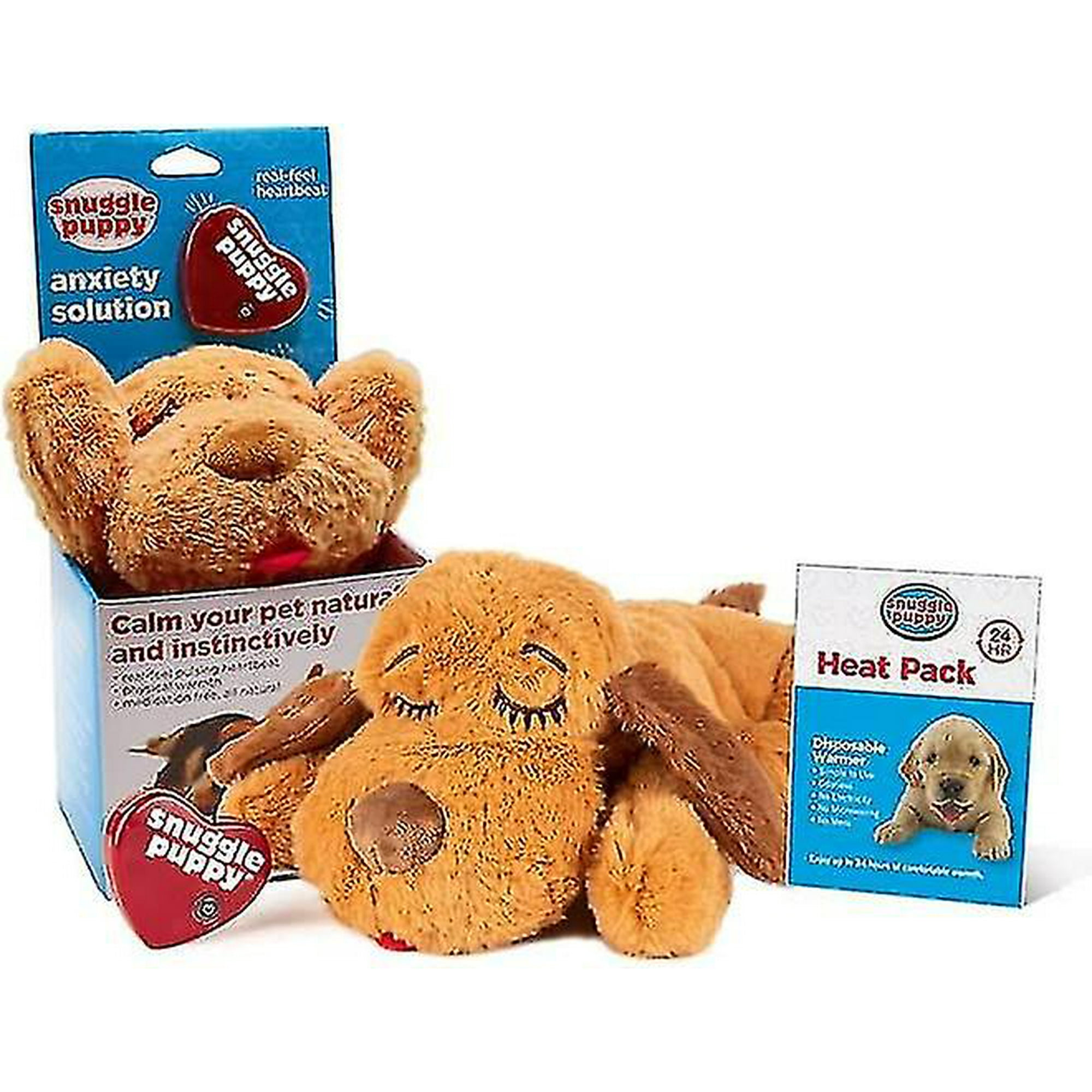 Snuggle Puppy Heartbeat Stuffed Toy For Dogs Pet Anxiety Relief