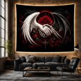 thumbnail image 6 of Core Pale Human with Hand Painted Nails Gently, Spooky Gothic for Gothic Decor Fans, Dark Art Decor Room Accent, Halloween Gift, Tapestry Wall Hanging for Bedroom and Dorm, 6 of 7