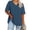 *Blue, variant on ClodeEU Women's Plus Size V Neck Short Sleeve T-Shirt ,Solid Color Casual Loose Fit Summer Tee Army Green,Womens Plus XXXXXL
