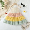 thumbnail image 4 of NZRVAWS 6T Little Girls Sleeveless Dress 6-7 Years Little Baby Girls Suspender Dress Little Girls Summer Dress Apricot, 4 of 8