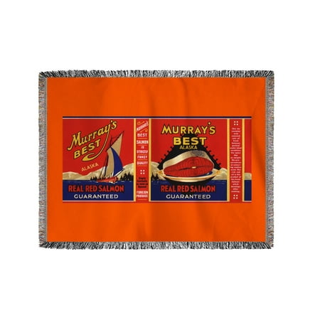 Murrays Best Brand Salmon Label - Alaska (60x80 Woven Chenille Yarn