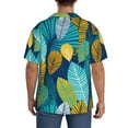 thumbnail image 7 of PAYOHTO Cool Leaves Mens Hawaiian Casual Short-sleeved Shirt Tropical Summer Beach Button Down Shirts, 7 of 7