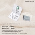 thumbnail image 5 of GOTS Certified, 100% Organic Cotton Bath Towels Set of 6, Made in Turkey - 2 Bath Towels, 2 Hand Towels & 2 Washcloths, Soft & Quick-Dry (Ivory-Tofu), 5 of 8