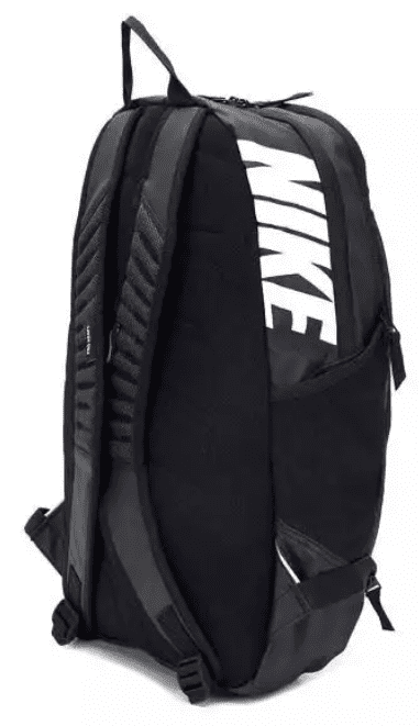 Nike Rev Black Backpack w/ White Logo, Zippered Multi Pouch Nike Rev Black Backpack w/ White Logo, Zippered Multi Pouch