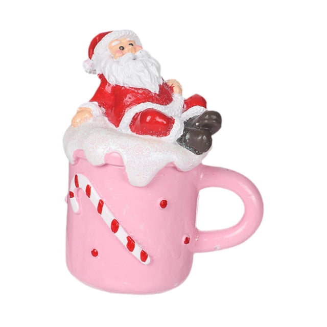 Escultura de resina con estatua navideña, accesorios para fotografías, decoración para centros de mesa de sala de estar, gabinete de oficina interior Papá Noel