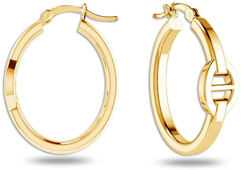 Details about   Plain Hoop Polished Round Sleeper Creole Earrings 9ct Gold/Plated/925 Silver 