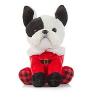 Holiday Time Black & White Dog Plush, 9.5"