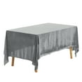 thumbnail image 1 of Unique Bargains 1 Pack Rectangle Tablecloth, Velvet Washable Table Cover for Wedding or Banquet Grey 180x260cm, 1 of 5