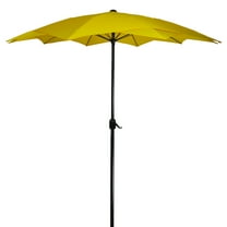 Northlight 8.85ft Outdoor Patio Lotus Umbrella with Hand Crank, Yellow