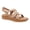 Taupe, variant on Women's Comfort Sandals – Criss Cross Slingback Footbed Sandals for Walking & Casual Wear