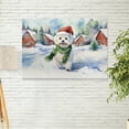 thumbnail image 2 of Hello Winter Maltese Frosty Morning Walk Welcome Snowy Christmas Horizontal Matte Canvas Poster Maltese Dog Lover Gifts Idea Wall Art Home Decor - 02018, 2 of 5
