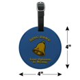 thumbnail image 6 of Ding Dong Your Opinion is Wrong Funny Humor Round Leather Luggage Card Suitcase Carry-On ID Tag, 6 of 8