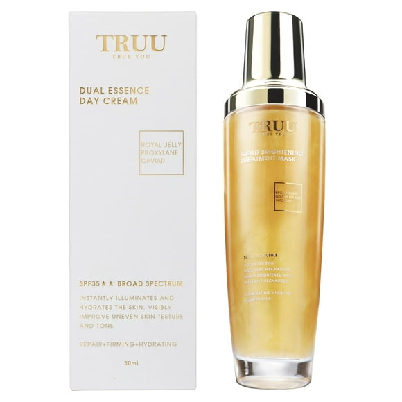 TRUU Gold Brightening Treatment Mask – Rejuvenating Probiotic Mask with 24K Gold Bubbles – Deep Purification & Skin Renewal