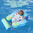 thumbnail image 4 of HECCEI Mambobaby Float with Canopy Upgraded Tail Pool Float Non Inflatable Swimming Float for Boys and Girls 3-24 Months, Rainbow Green, 4 of 8