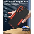 thumbnail image 5 of for Samsung Galaxy A15-5G Phone Case, and Screen Protector, Dust-Proof Port Cover, Full Body Non-Slip Rubber Covered, Wear-Resistant & Drop-Proof, Support Magnetic Car Mount, Orange/Black, 5 of 16