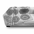 thumbnail image 3 of Oriental Soft Flannel Fleece Throw Blanket, Ornamental Mandala Symmetric Motifs Eastern Ottoman Inspiration, Cozy Plush for Indoor and Outdoor Use, 50" x 70", White and Black, by Ambesonne, 3 of 6
