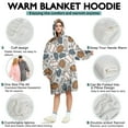 thumbnail image 5 of Striped Baseball Items Pattern Wearable Oversized Blanket,Wearable Blanket Hoodie for Adults,Cozy Hooded Blankets with Super Pockets,Super Warm Fuzzy Pullover for Women & Men, 5 of 6