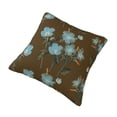 thumbnail image 3 of YFYANG Square Decorative Throw Pillow Case (Without Pillow Insert), Brown Vintage Floral Pattern Bedroom Sofa Car Cushion Cover, 16"x16", 3 of 9