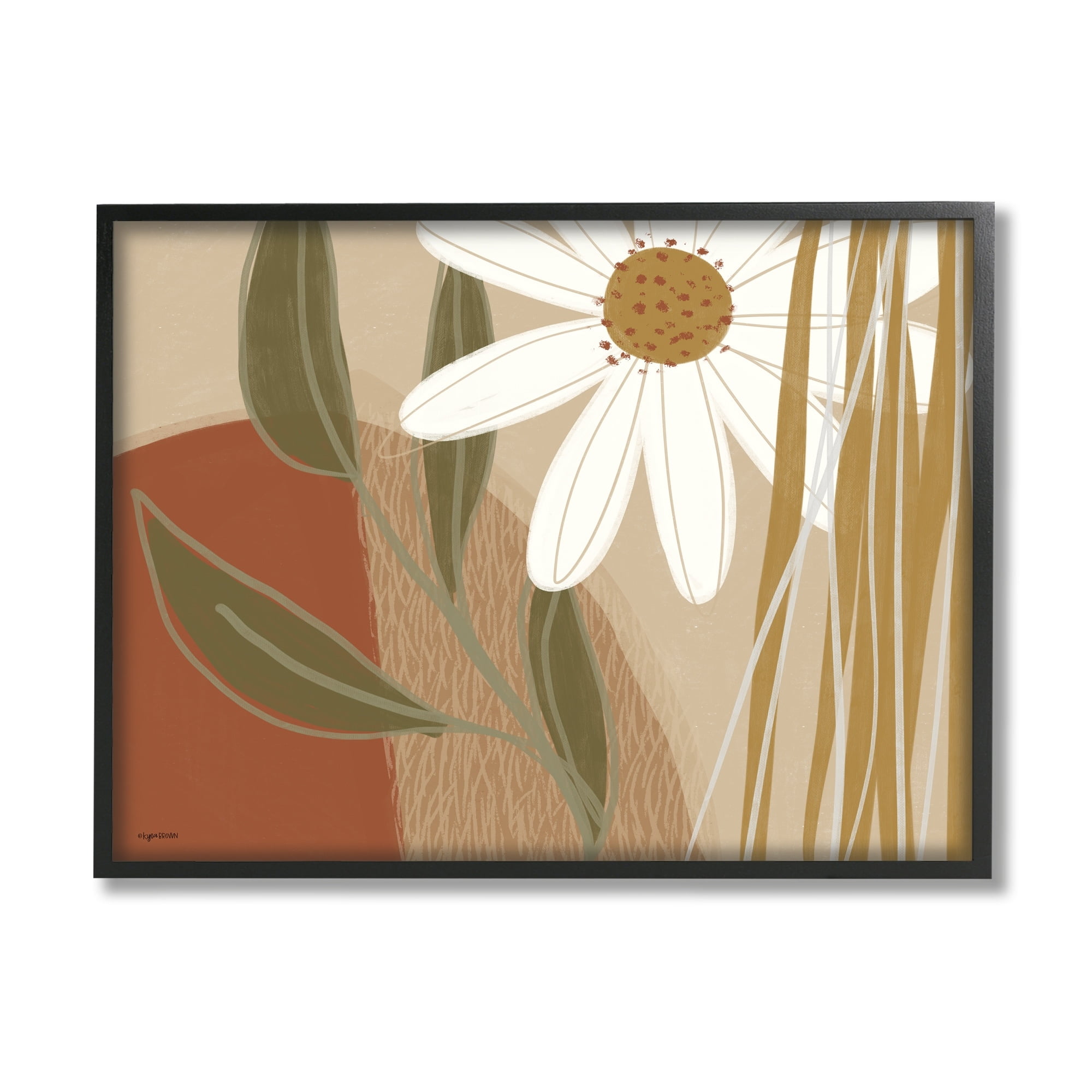 Stupell Industries Daisy Flower Abstract Dessert Tone Floral Arrangement, 30 x 24, Design by Kyra Brown