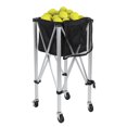 thumbnail image 4 of Aqzb Foldable Tennis Ball Cart with Wheels, Portable Lightweight Holds 160 Balls Tennis Ball Hopper, Sports Teaching Cart Tennis Ball Basket with Removable Bag Side Pockets Tennis Ball Cart, 4 of 7