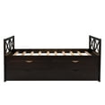 thumbnail image 6 of Euroco Captain Wood Bed with Trundle and Drawers, Twin for Kids Bedroom, Brown, 6 of 13