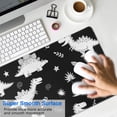 thumbnail image 4 of Long Mouse Pads for Desk,Black Dinosaurs Leaves Stars Pattern Desk Mats on Top Of Desks, Desk Mouse Pad Extra Large with 3mm Non-Slip Base and Stitched Edge for Gaming,Office,Work,Home 31.5"x11.8", 4 of 6