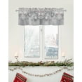 thumbnail image 3 of Christmas Valances for Windows Snowflake Snow Pine Needles Christmas Kitchen Curtain Valances Rod Pocket Berry Grey Window Curtain Treatment Curtains Seasonal Valance Christmas Decor, 54x18 Inch, 3 of 6