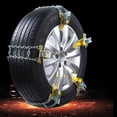thumbnail image 5 of Phlegsive Car Snow Chain Steel Security Chain Anti-skid Emergency Tire Chain for Tire Width 205-225mm (Random Color), 5 of 6
