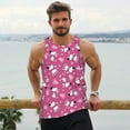 thumbnail image 6 of Pofeuu Love Dog Print Men's Workout Tank Tops Sleeveless Muscle Gym Shirt Quick Dry-Small, 6 of 7