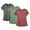 Charcoal/Burgundy/Turf Green, variant on icyzone Workout Running Tshirts for Women - Fitness Athletic Yoga Tops Exercise Gym Shirts
