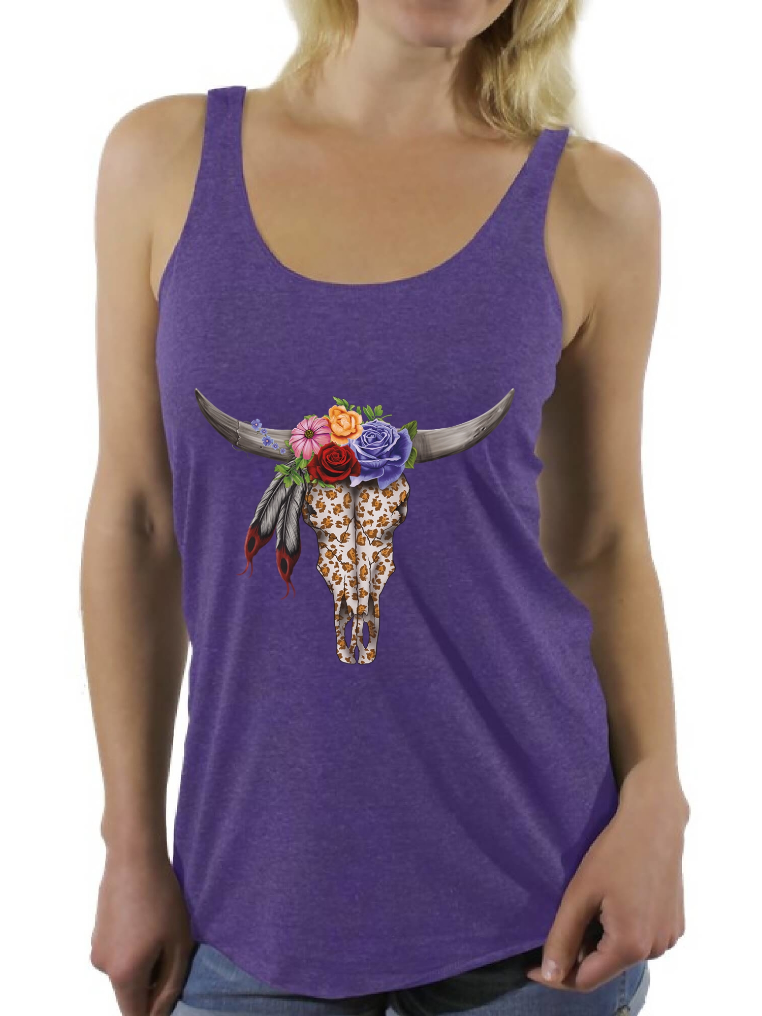 bull skull tank top