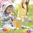 thumbnail image 3 of Easter Basket Holiday Rabbit BunnyEars Printed Canvas Gift Carry Candy Bag, 3 of 4