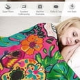 thumbnail image 3 of Orinice Skulls Flowers Green Leaf Warm Lightweight Blanket Soft Fleece Throw Blanket for All Seasons - Ideal Decor for Living Rooms, Sofas, and Offices - Multiple Sizes Available 50x60in, 3 of 6