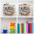 thumbnail image 6 of Yayeee Canvas Storage Basket with Handles for Shelves Fabric Bins Closet Organizer, Autumn Day with Cocoa Pattern, 6 of 8