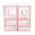 thumbnail image 5 of 4pcs / set Caja de globos transparente Boda Día de San Valentín Decoración Amor - Rosa, 11 Feliz Sencillez, 5 of 5