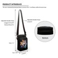 thumbnail image 6 of HELLHERO Sunflower Cats Pattern Women Adjustable Shoulder Strap Polyester Cross Body Purse Adult 4.33x1.97x7.09 Sunflower, 6 of 7