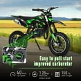thumbnail image 6 of Seipouy 49cc Kids Dirt Bike, 2-Stroke Mini Dirt Bike, Gas Bike for Kids & Adults, Motocross Off-Road Tires Shock Absorption Springs Pit Bikes, Speeds Up to 40 KM/H, motos para niños gasolina, 6 of 10