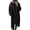 Black, variant on Women'S Winter Double Breasted Wool Coat Long Sleeve Notch Lapel Long Trench Coat Plus Size Coat Grey Xxl