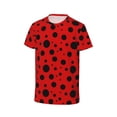 thumbnail image 3 of Honeii Ladybug Pattern Print Kids Boy T-Shirt,Breathable Round Neck Tee,Stylish Summer Tee for Boys, for Outdoor Activities and Casual Wear, 3 of 7