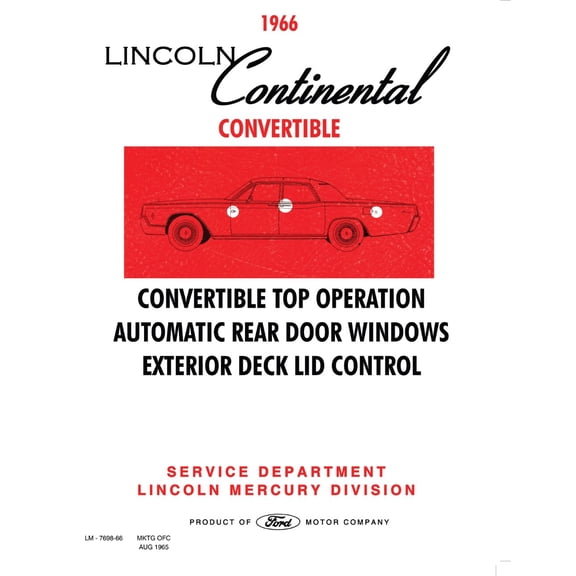 Detroit Iron OEM 1966 Lincoln Continental Convertible