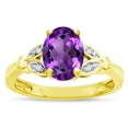 thumbnail image 2 of Star K � Oval 8x6 Genuine Amethyst Marquee Design Engagement Promise Ring, 2 of 9